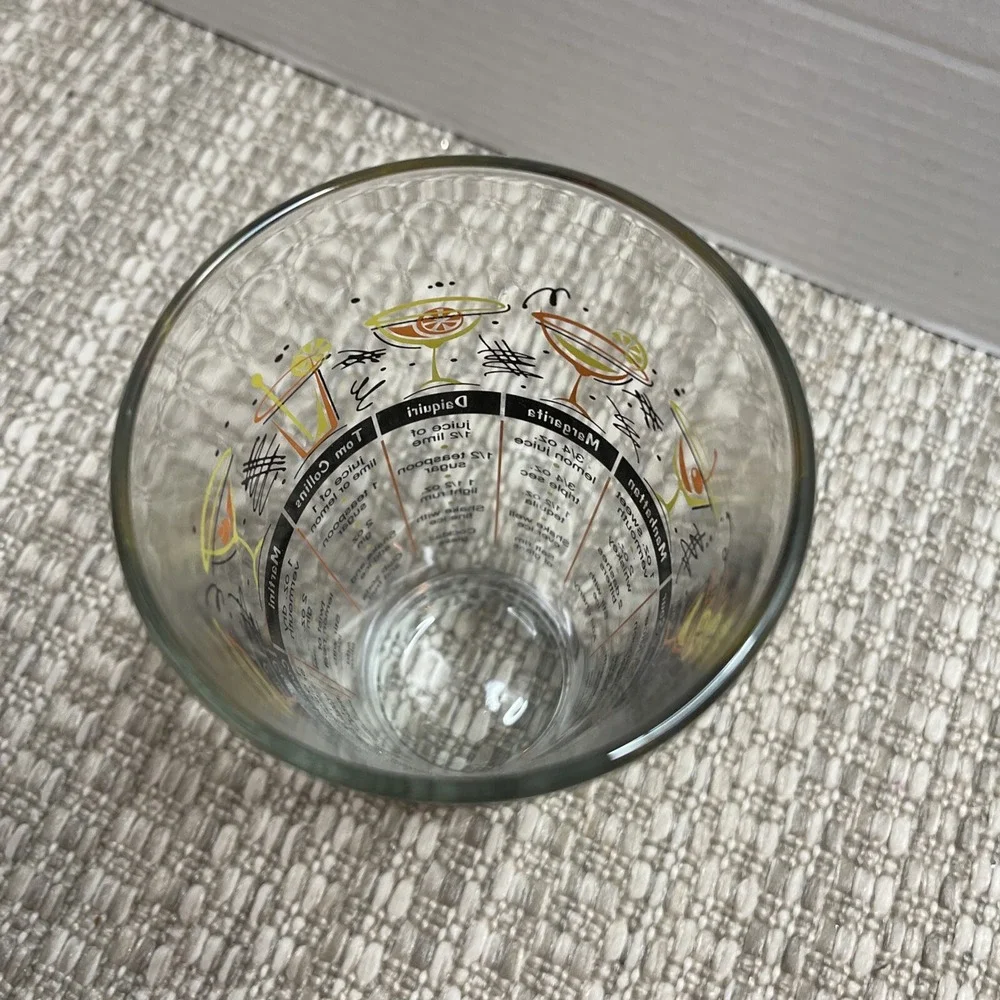 Vintage Style Cocktail Recipe Mixing Glass 12oz Measured Barware‎